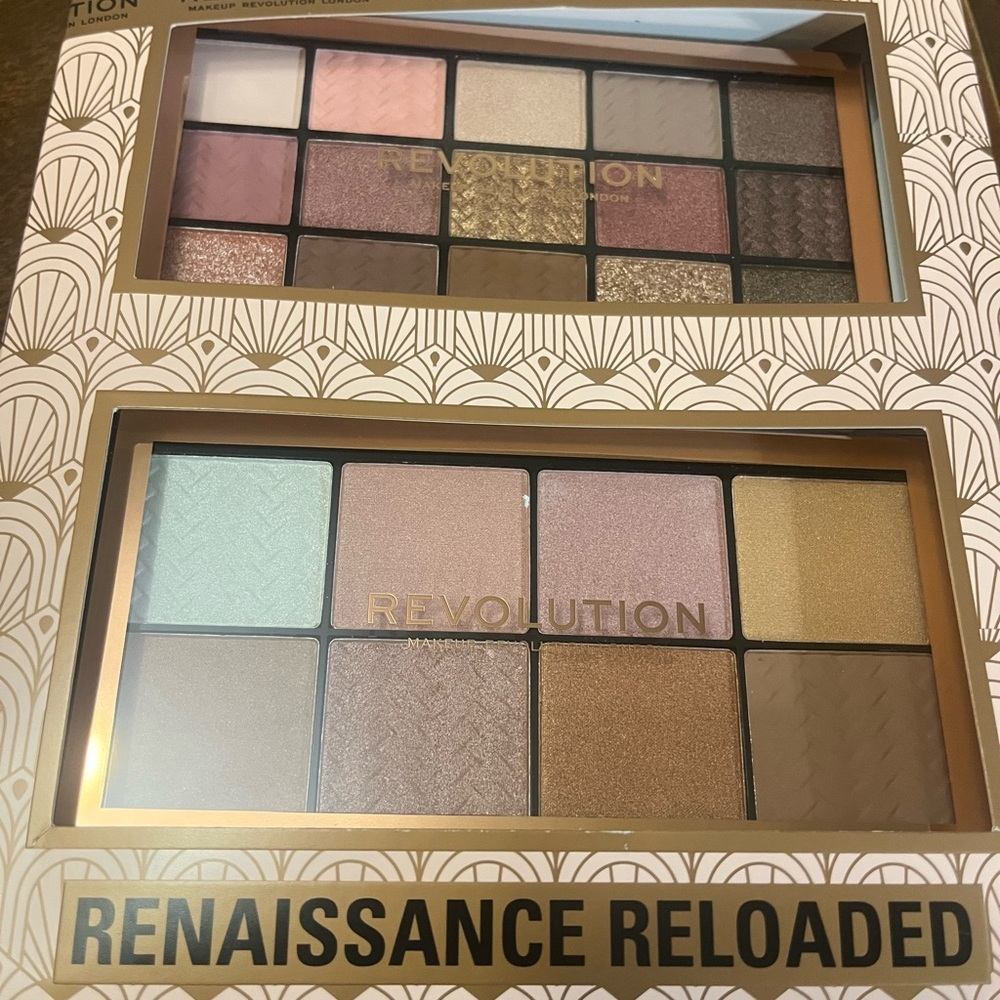 Revolution Pink and Brown Eyeshadow Palette with Matte and Shimmer